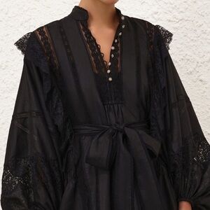 Zimmermann Black Lace Midi Dress